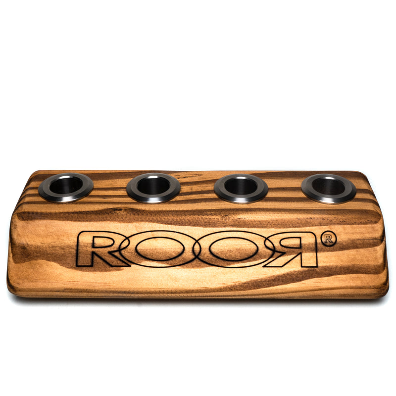 ROOR - Small 4 Hole Slide Holder - 18mm - Dark Wood - The Cave
