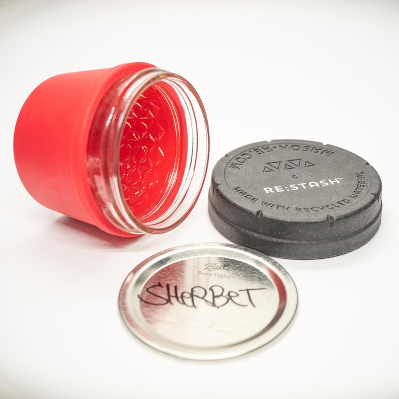 Re:Stash x Sherbet - Red w/ Yellow Label - 4oz - The Cave