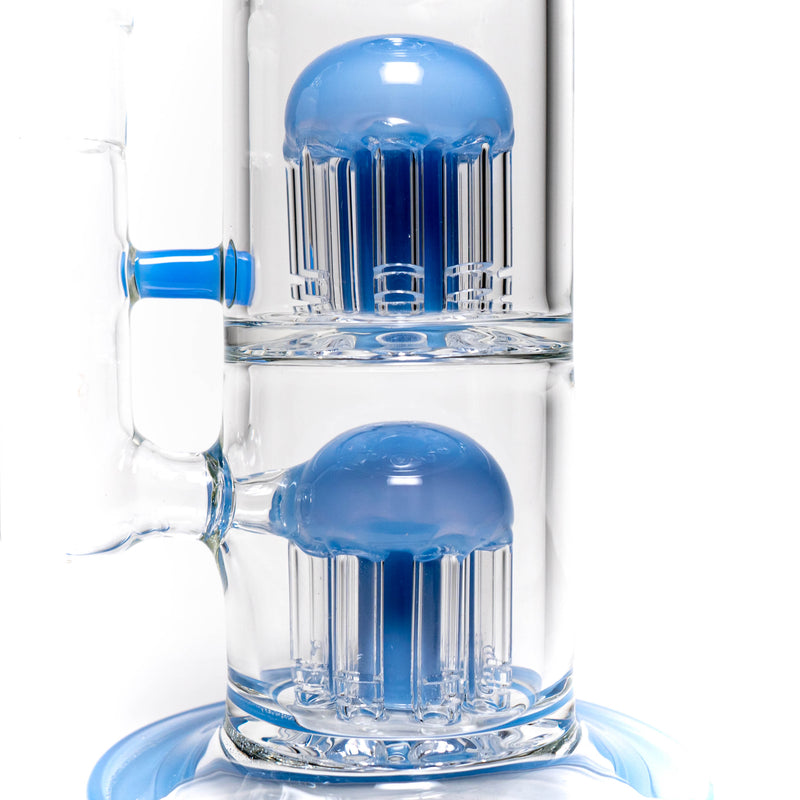 Shooters - Double Tree Perc Rig - Milky Blue Accents - The Cave