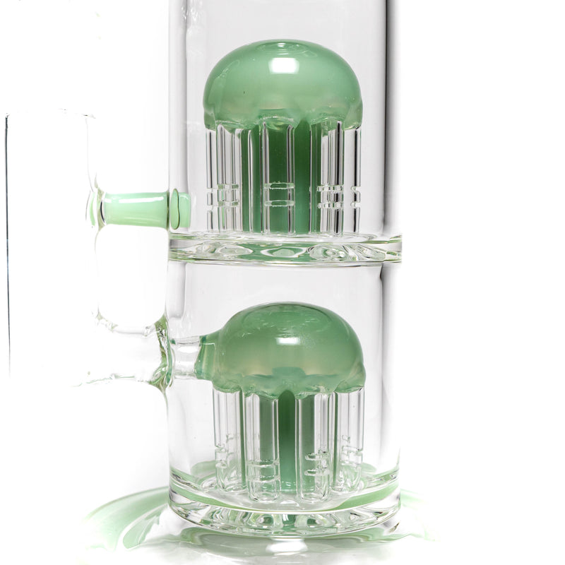 Shooters - Double Tree Perc Rig - Milky Green Accents - The Cave