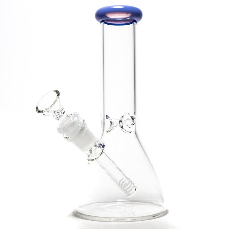 Shooters - 8" Beaker - Milky Purple Accent - The Cave
