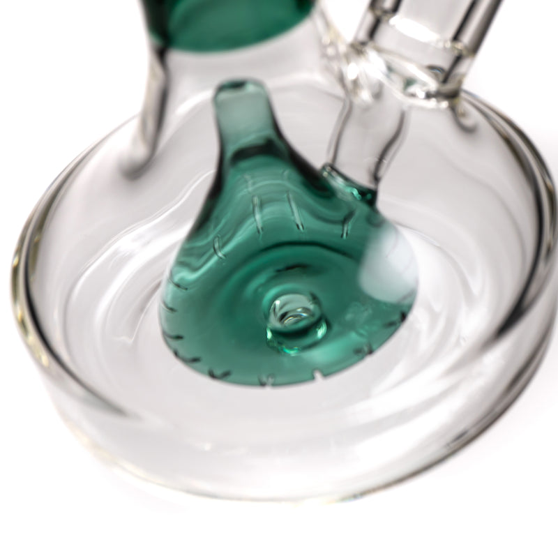 Shooters - 8" Fixed Shower Cone Beaker - Teal - The Cave