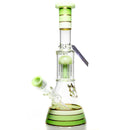Phoenix Star - 14" Tree Perc Beaker - 8 Arm - Milky Green - The Cave