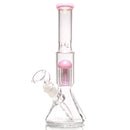 Shooters - 12" Diamond Base Beaker - Tree Perc - Pink - The Cave