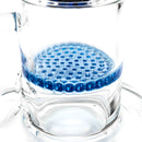 Shooters - Double Chamber Bubbler - Honeycomb to 6 Arm Tree Perc - Blue - The Cave