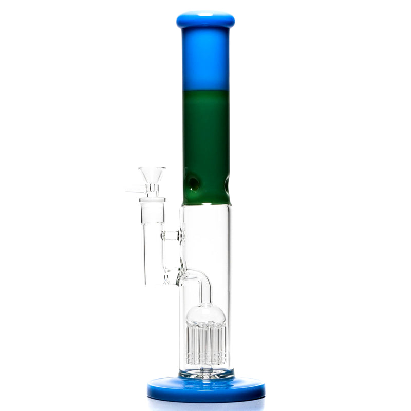 Shooters - 14" Fixed 8 Arm Straight - Milky Blue & Green - The Cave