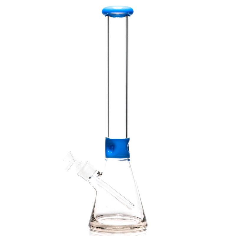 Shooters - 18" Band Beaker - 7mm - Milky Blue - The Cave