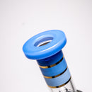 Phoenix Star - 14" Double Tree Beaker - 8 Arm - Milky Blue - The Cave