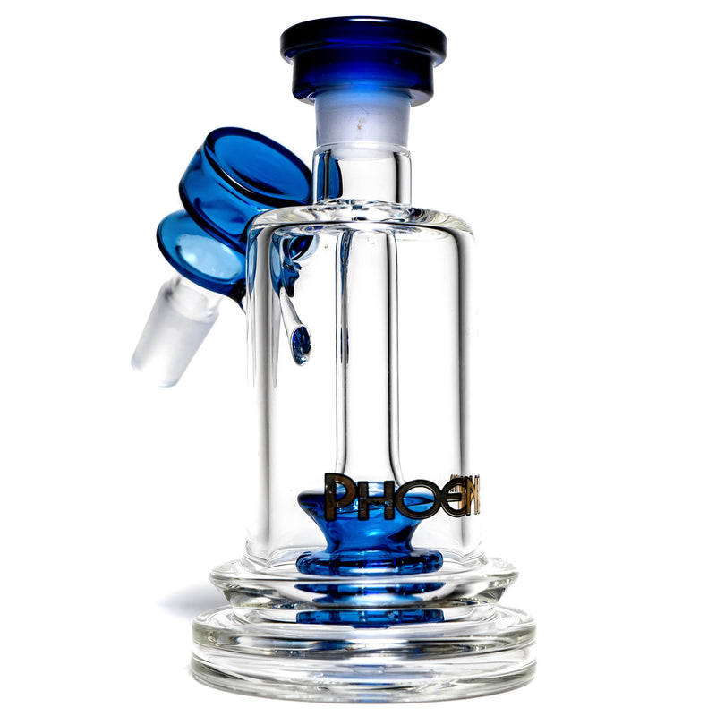 Phoenix Star - Straight Can Ashcatcher - Circ - 14mm 45° - Blue Accent - The Cave
