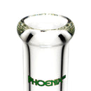 Phoenix Star - 13" Beaker w/ Tree Percs - Green & Gold Label - The Cave