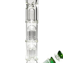 Phoenix Star - 13" Beaker w/ Tree Percs - Green & Gold Label - The Cave