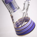Phoenix Star - 14" Double Tree Beaker - 8 Arm - Milky Purple - The Cave
