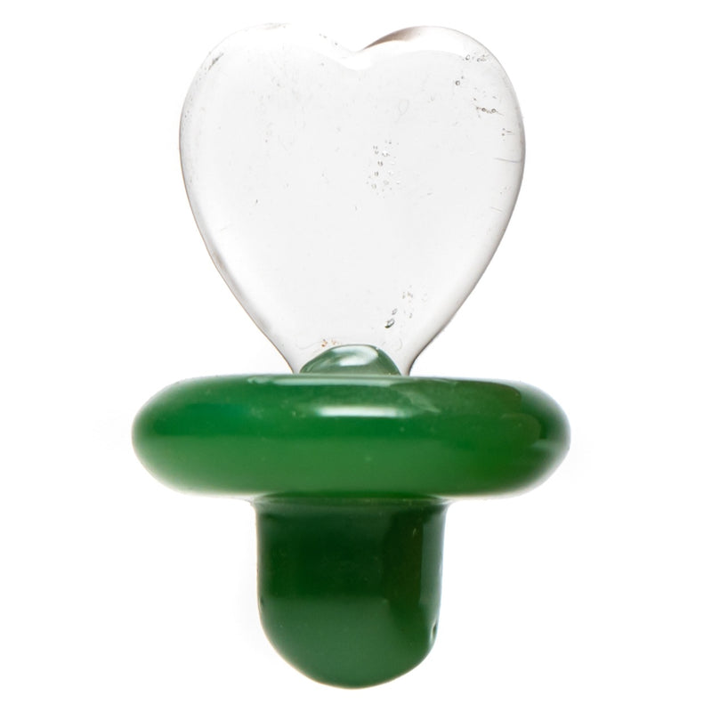 Shooters - Glass Top w/ Heart - Milky Green - The Cave