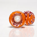 Shooters - Single Hole Slide - 14mm - Orange, Red & White Wig Wag - The Cave