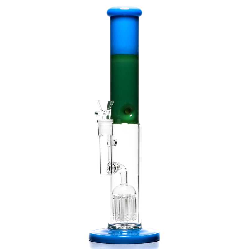 Shooters - 14" Fixed 8 Arm Straight - Milky Blue & Green - The Cave