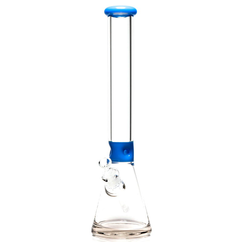 Shooters - 18" Band Beaker - 7mm - Milky Blue - The Cave