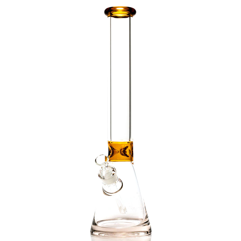 Shooters - 18" Band Beaker - 7mm - Amber - The Cave