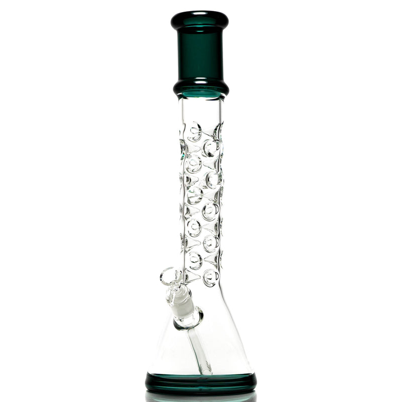 Shooters - 17" Multi Ice Pinch Beaker - Teal - The Cave
