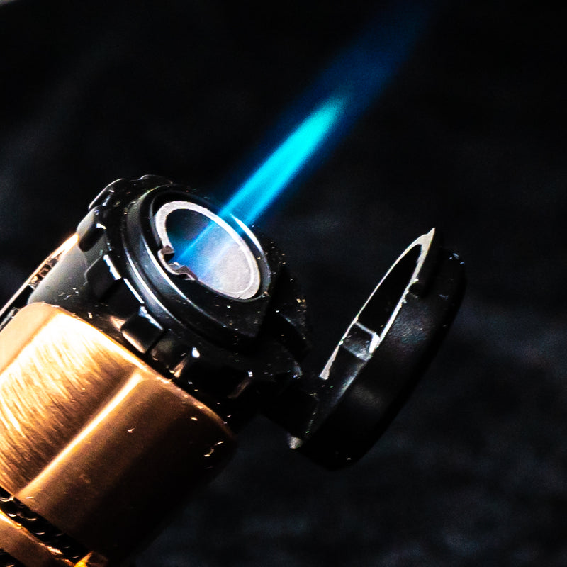 Vector X Sovereignty - Max Tech - Single Flame Torch Lighter - Rose Gold - The Cave