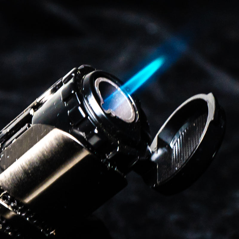 Vector X Sovereignty - Max Tech - Single Flame Torch Lighter - Gun Metal - The Cave