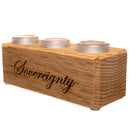 Sovereignty x Dank Woodworks - Slide Display - 3 Slot - 18mm - Red Oak - The Cave