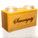 Sovereignty x Dank Woodworks - Slide Display - 2 Slot - 18mm - Maple - The Cave