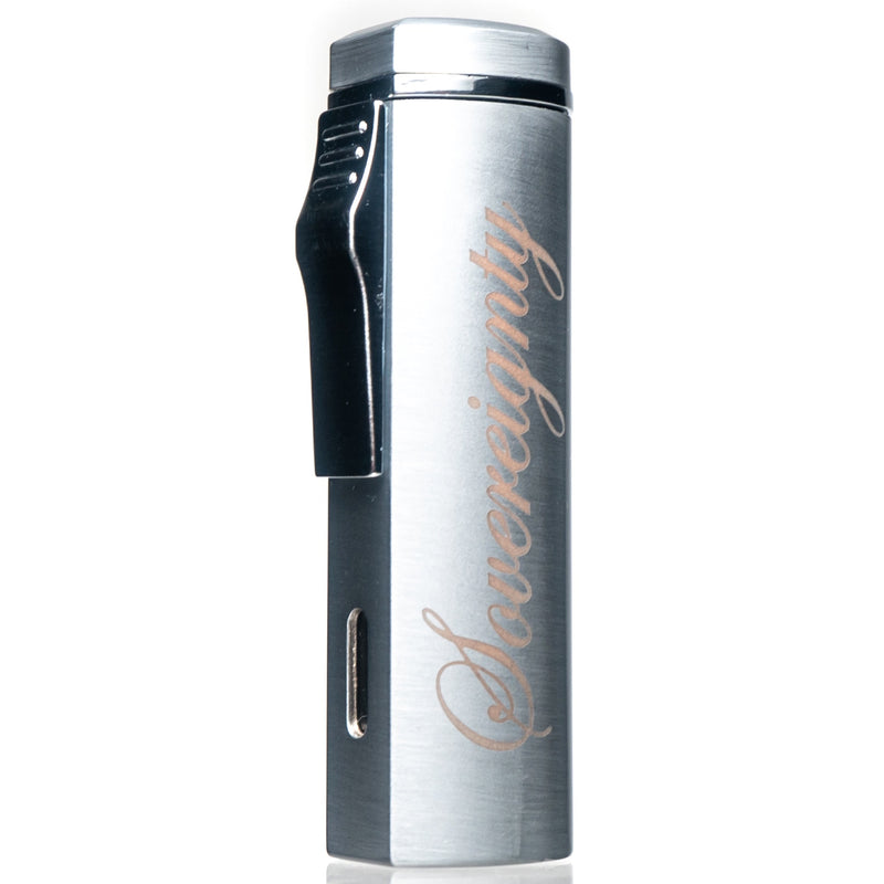 Vector X Sovereignty - Vlast - Triple Flame Torch Lighter - Chrome Satin - The Cave