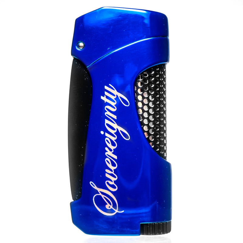 Vector X Sovereignty - Valor - Single Flame Torch Lighter - Sparkle Blue - The Cave