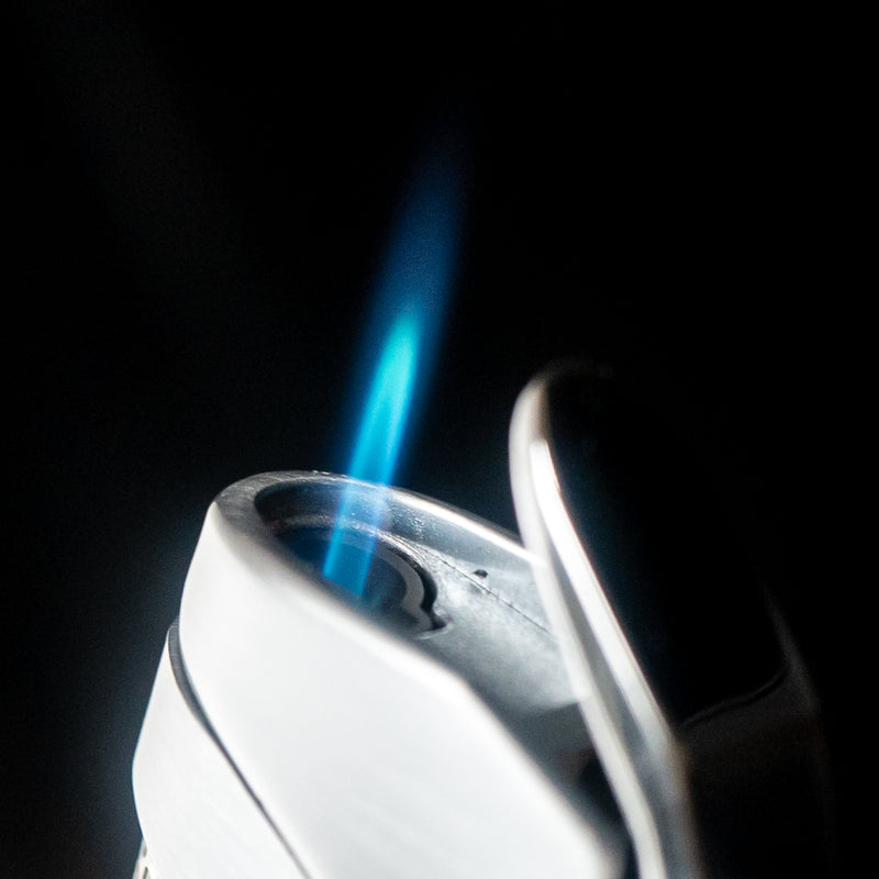 Vector X Sovereignty - Valor - Single Flame Torch Lighter - Chrome Satin - The Cave