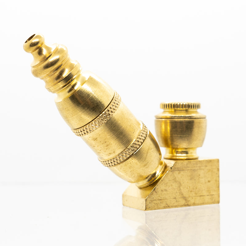Metal Pipe - Stand Up - Double Chamber - Brass - The Cave