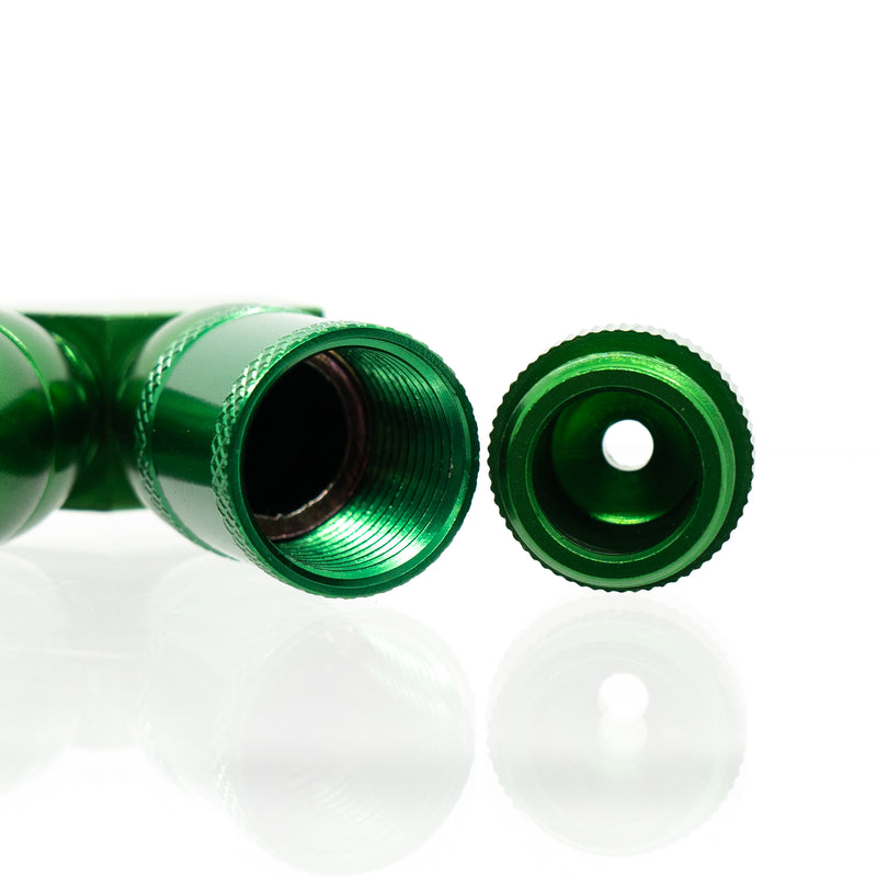Metal Pipe - Stand Up - Triple Chamber - Green - The Cave