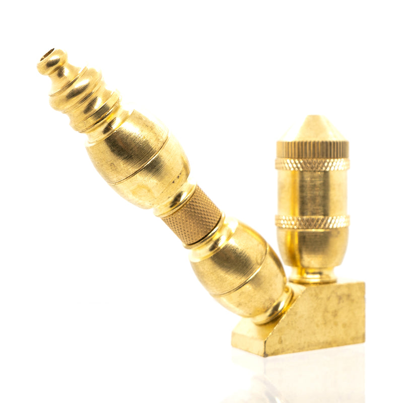 Metal Pipe - Stand Up - Triple Chamber - Brass - The Cave