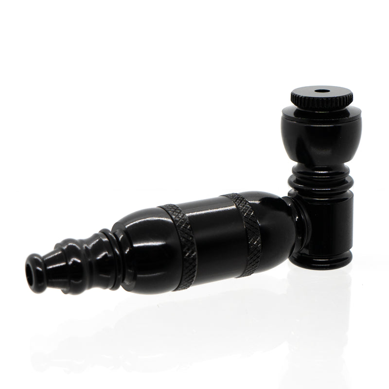 Metal Pipe - Standard - Double Chamber - Black - The Cave