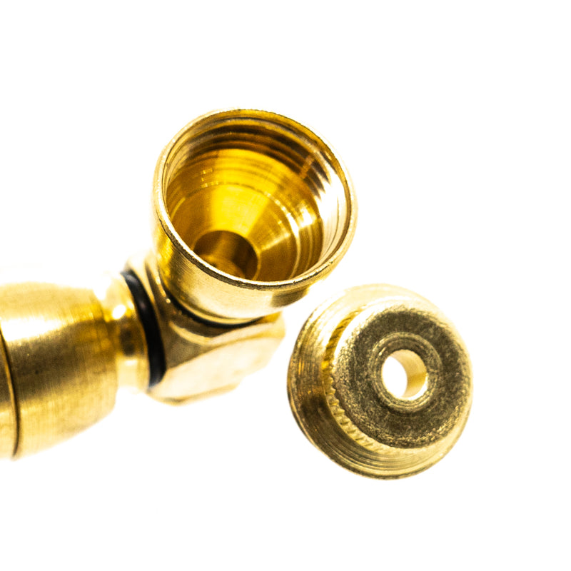 Metal Pipe - Standard - Single Chamber - Brass - The Cave