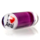 Steve H Glass - Artist Series Pillar - I Love Anal - Amethyst - The Cave