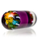 Steve H Glass - Standard Series Pillar - Smiley Flower - Amethyst - The Cave