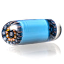 Steve H Glass - Artist Series Pillar - Orange & Grey Mandala - Blue Dream - The Cave