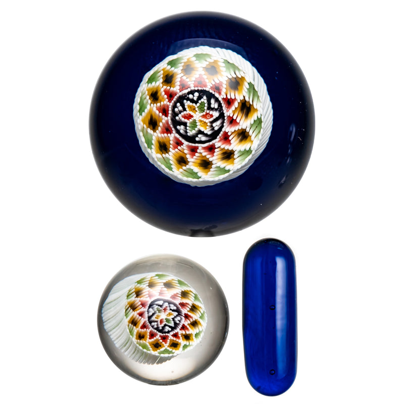 Steve H Glass - Premium Series Slurper Set - 3 Piece - Star Mandala - Cobalt - The Cave