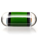 Steve H Glass - Artist Series Pillar - Rainbow Wag - Forest Green - The Cave