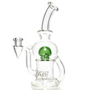 Tube Sock Glass Hustle - Brain Bubbler - Green Stardust Accent - The Cave
