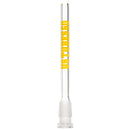 US Tubes - 18/14mm Female Open Downstem - 6.0" - Clear w/ Yellow - The Cave
