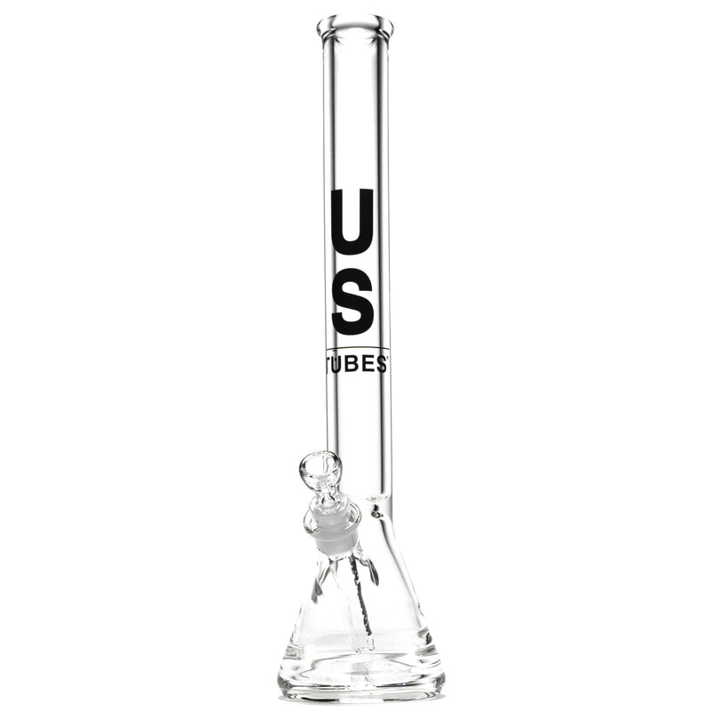US Tubes - 20" Beaker 50x9 w/ 24mm Joint - Constriction - Black Vertical Label - The Cave