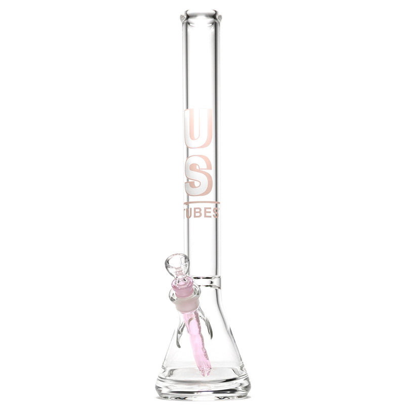US Tubes - 20" Beaker 50x7 w/ 24mm Joint - Constriction - Pink Shadow Label - The Cave