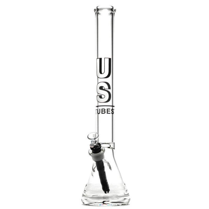 US Tubes - 20" Beaker 50x7 w/ 24mm Joint - Constriction - Black Shadow Label - The Cave