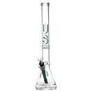 US Tubes - 20" Beaker 50x7 w/ 24mm Joint - Constriction - Teal Shadow Label - The Cave