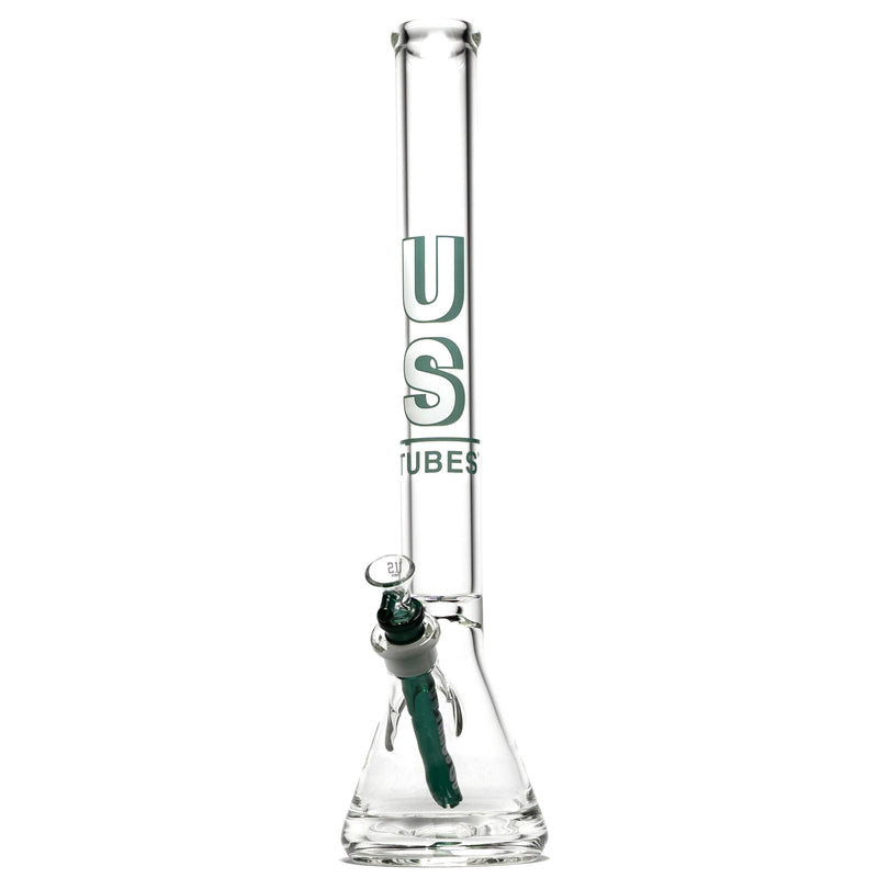 US Tubes - 20" Beaker 50x7 w/ 24mm Joint - Constriction - Teal Shadow Label - The Cave