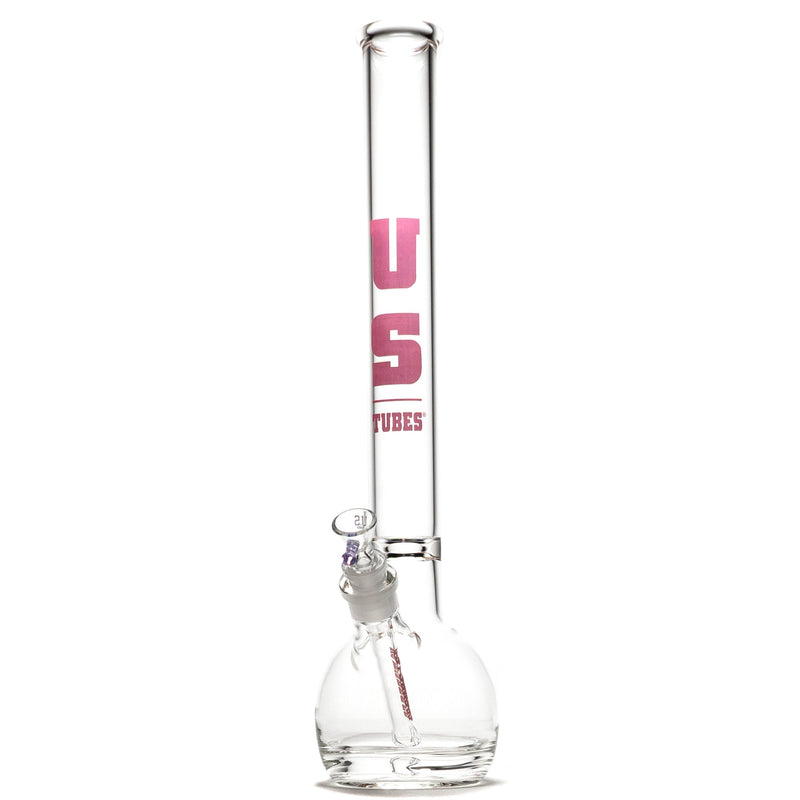 US Tubes - 20" Round Bottom 50x5 w/ 24mm Joint - Constriction - Pink Classic Label - The Cave
