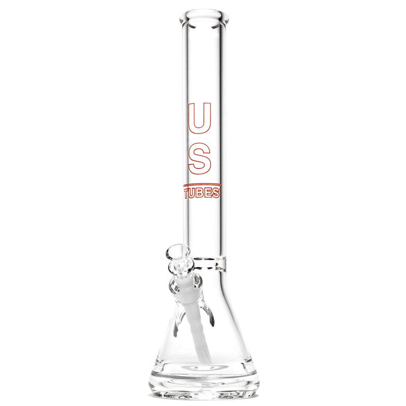 US Tubes - 17" Beaker 50x7 - Constriction - White & Red Vertical Label - The Cave