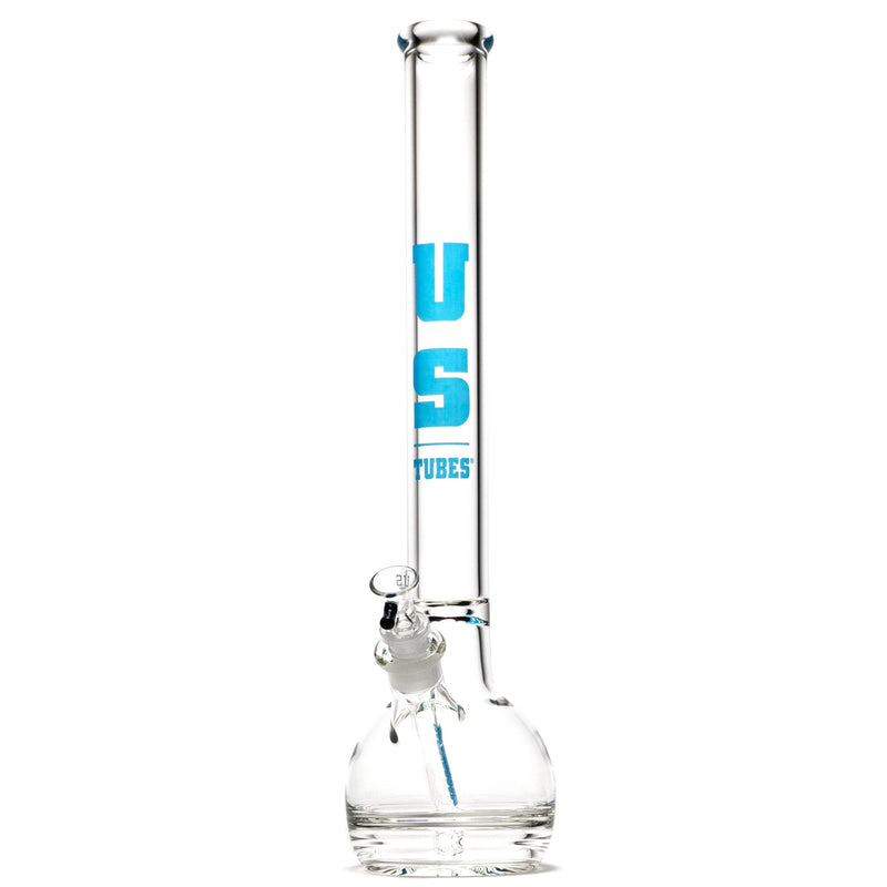 US Tubes - 20" Round Bottom 50x7 w/ 24mm Joint - Constriction - Blue Classic Label - The Cave