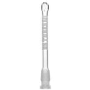 US Tubes - 18/14mm Female 3 Slit Downstem - 6.0" - Clear w/ White - The Cave